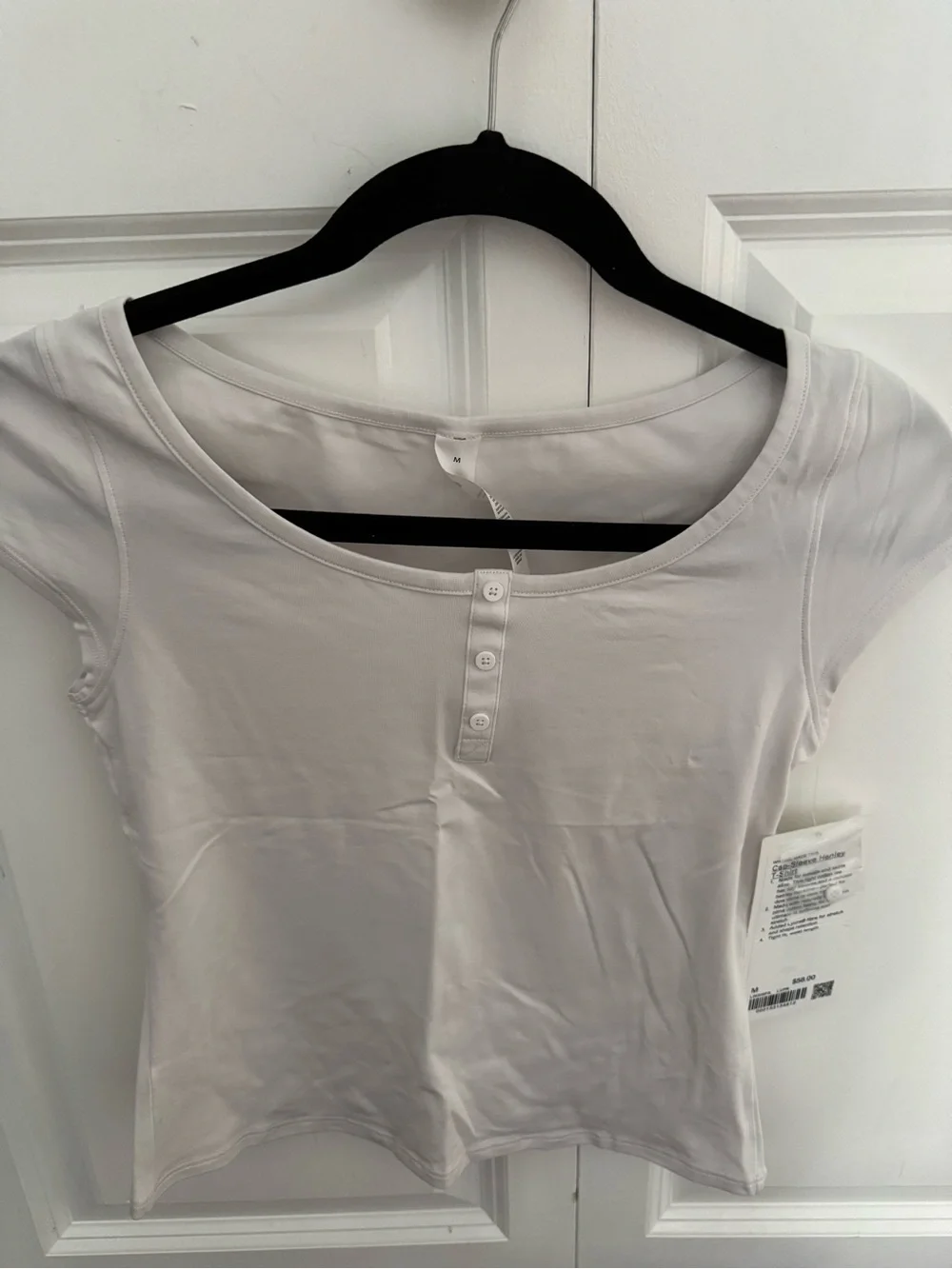 lululemon athletica Cap Sleeve Henley M Light Vapor